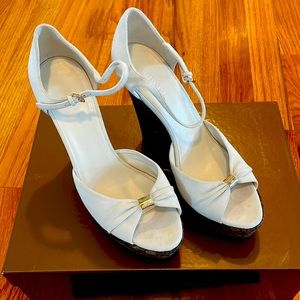 GUCCI high heel wedge sandals. NEW in box